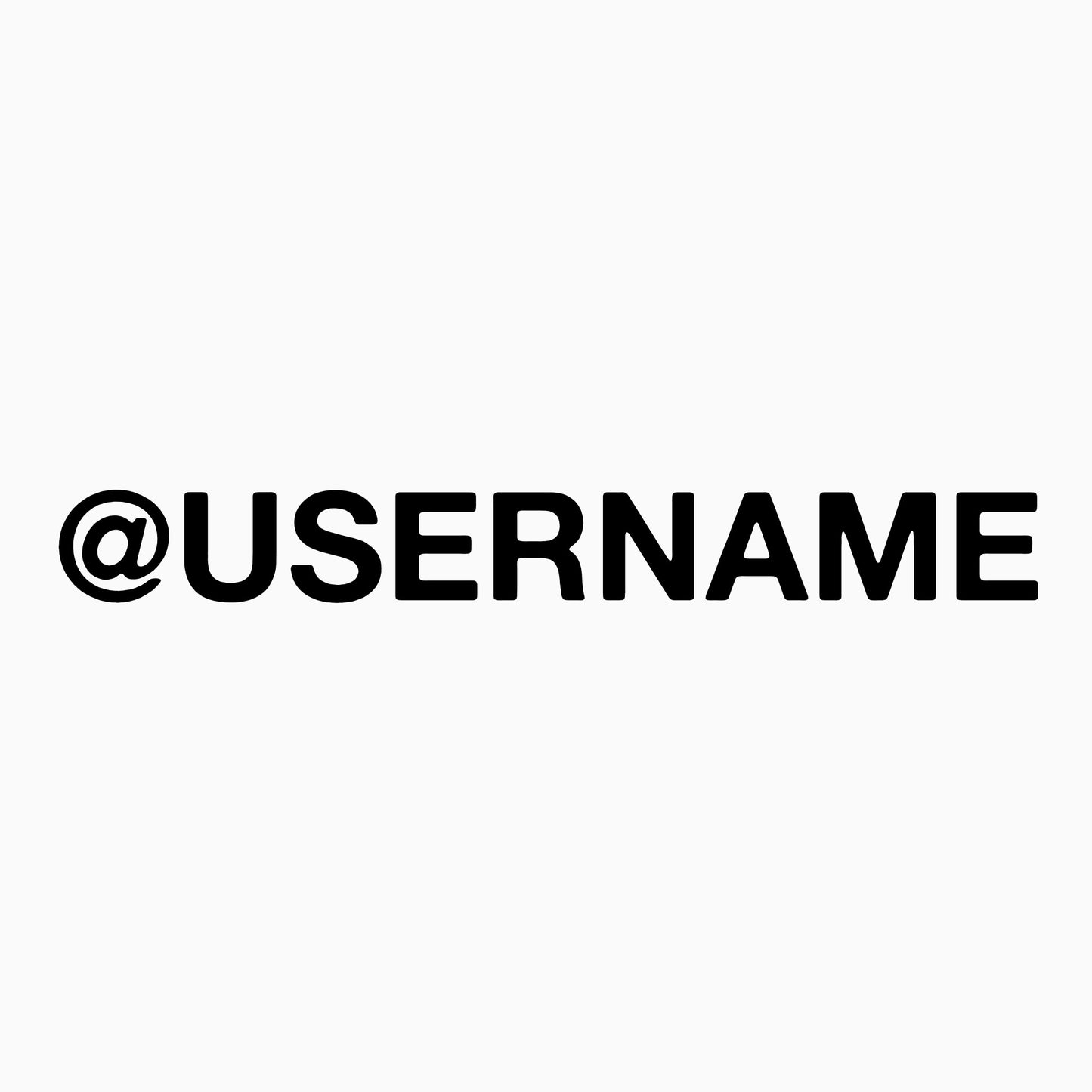 custom username/handle sticker